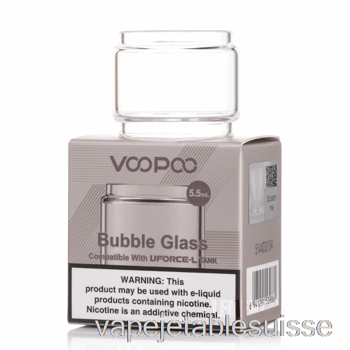 Vape Suisse Voopoo Uforce-l Verre De Remplacement 4ml Verre Droit